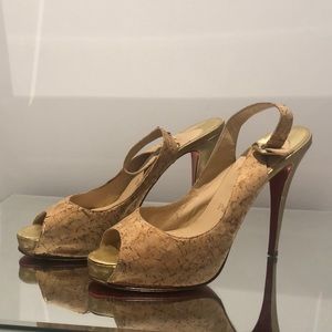 Louboutin heels cork